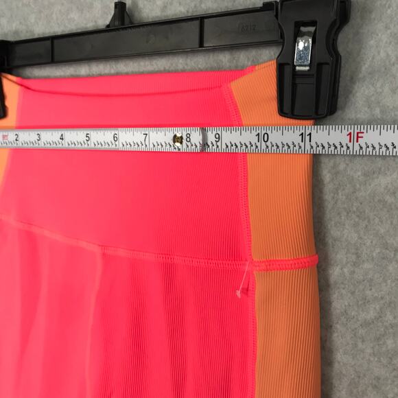 Wilo The Label Leggings Women XS Pink Peach Ribbed Contrast 7/8 Yoga Active READ - Picture 5 of 13